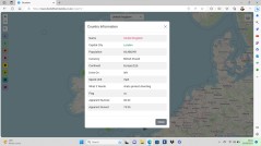 Gazetteer with Country Information Modal
