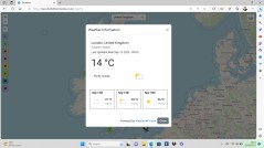 Gazetteer with Weather Information Modal