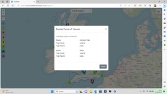Gazetteer with Nearby Points of Interest Modal